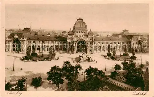 AK / Ansichtskarte  Nuernberg Bahnhof Nuernberg