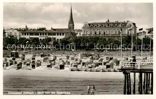 AK / Ansichtskarte  Ahlbeck_Ostseebad Blick von der Seebruecke Ahlbeck_Ostseebad