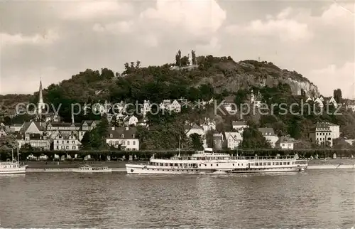AK / Ansichtskarte 73807503 Linz_Rhein Panorama Fahrgastschiff Barbarossa Linz_Rhein
