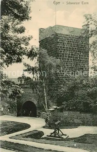 AK / Ansichtskarte  Eger__Cheb_Tschechien Schwarzer Turm 