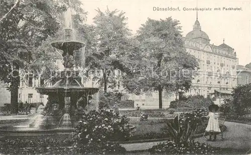 AK / Ansichtskarte 73807547 Duesseldorf Corneliusplatz mit Parkhotel Duesseldorf