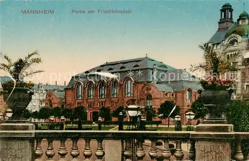 AK / Ansichtskarte  Mannheim Partie am Friedrichsplatz Feldpost Mannheim