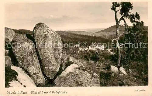 AK / Ansichtskarte  Schierke_Harz Blick auf Hotel Waldfrieden Feldpost Schierke Harz