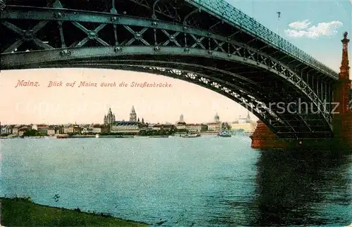 AK / Ansichtskarte  Mainz__Rhein Strassenbruecke Blick auf Mainz 