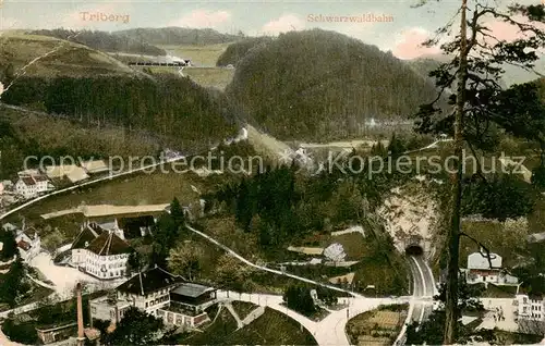 AK / Ansichtskarte  Triberg Panorama Schwarzwaldbahn Triberg