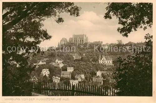 AK / Ansichtskarte  Marburg_Lahn Ansicht von der Augustenruhe aus Marburg_Lahn