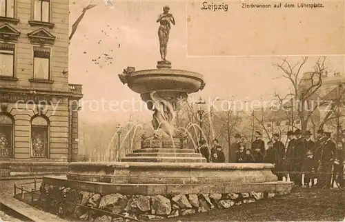 AK / Ansichtskarte  Leipzig Zierbrunnen auf dem Loehrsplatz Leipzig