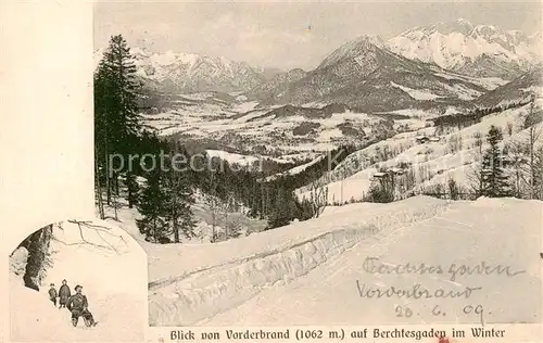AK / Ansichtskarte 73807641 Berchtesgaden Winterpanorama Blick von Vorderbrand Alpen Berchtesgaden