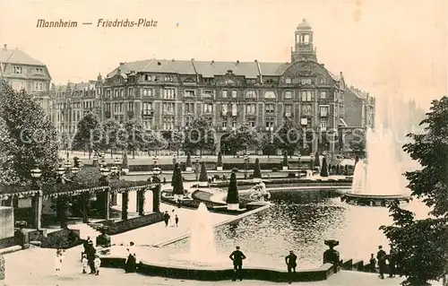 AK / Ansichtskarte  Mannheim Friedrichsplatz Wasserspiele Feldpost Mannheim