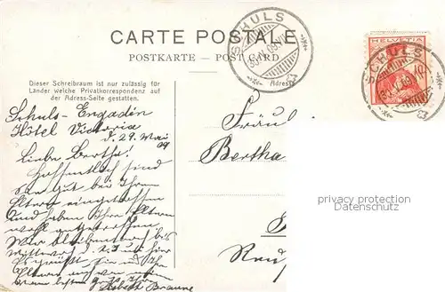 AK / Ansichtskarte Tarasp Panorama Blick zum Schloss Tarasp