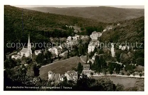 AK / Ansichtskarte  Schlangenbad_Taunus Das deutsche Nervenbad Panorama Schlangenbad_Taunus