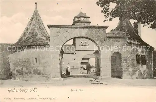 AK / Ansichtskarte  Rothenburg__Tauber Roederthor 