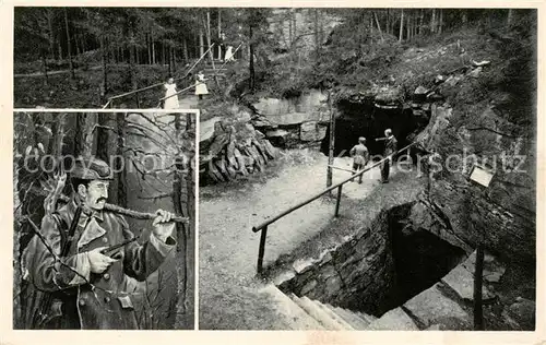 AK / Ansichtskarte  Ehrenfriedersdorf_Erzgebirge Stuelpnerhoehle Wildschuetz Unterschlupf Ehrenfriedersdorf