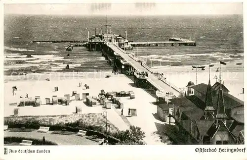 AK / Ansichtskarte  Heringsdorf__Ostseebad_Usedom Panorama Seebruecke 