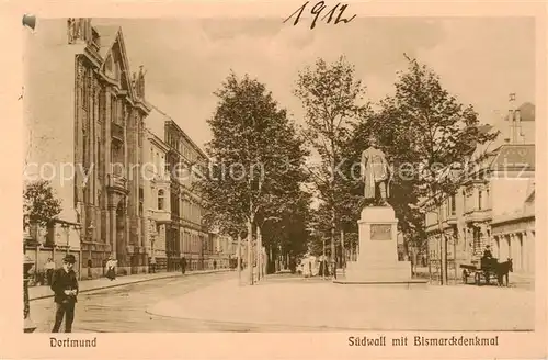 AK / Ansichtskarte 73807731 Dortmund Suedwall mit Bismarckdenkmal Dortmund