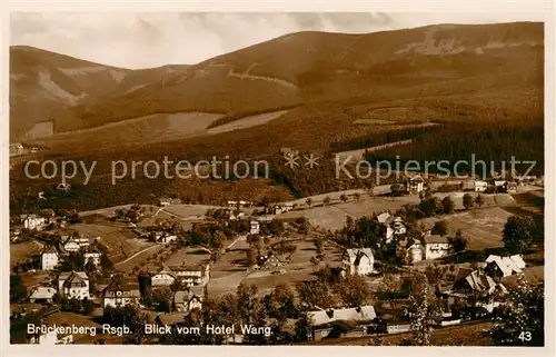 AK / Ansichtskarte  Brueckenberg_Krummhuebel_Riesengebirge_PL Blick vom Hotel Wang 