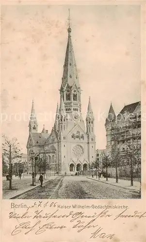 AK / Ansichtskarte  Berlin Kaiser Wilhelm Gedaechtniskirche Berlin