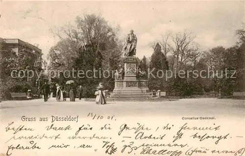 AK / Ansichtskarte 73807799 Duesseldorf Cornelius Denkmal Duesseldorf