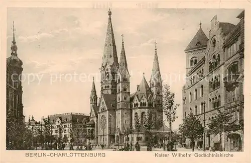 AK / Ansichtskarte  Charlottenburg Kaiser Wilhelm Gedaechtniskirche Charlottenburg