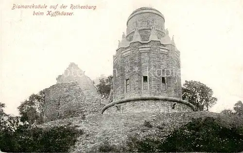 AK / Ansichtskarte  Kyffhaeuser Bismarcksaeule auf der Rothenburg Kyffhaeuser