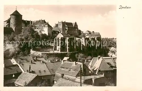 AK / Ansichtskarte 73807873 Bautzen Ruine der Nicolaikirche mit Friedhof Silesia Karte Nr. 2432 Bautzen