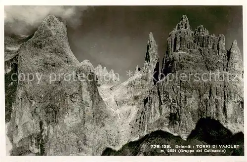 AK / Ansichtskarte  Torri_di_Vajolet_Dolomiti_Dolomiten_IT Gruppo del Catinaccio Bergwelt Dolomiten 