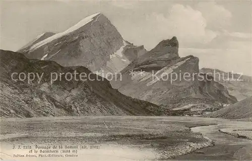 AK / Ansichtskarte Gemmi_VS Passage de la Gemmi et le Balmhorn 