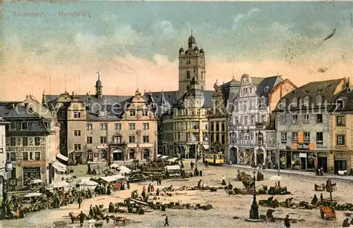 AK / Ansichtskarte 73807936 Darmstadt Marktplatz Darmstadt