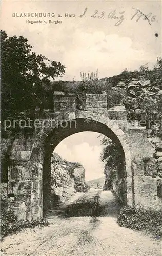 AK / Ansichtskarte  Blankenburg_Harz Regenstein Burgtor Blankenburg_Harz