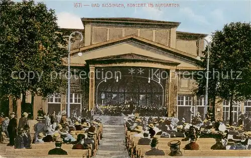 AK / Ansichtskarte  Bad_Kissingen Konzert im Kurgarten Bad_Kissingen