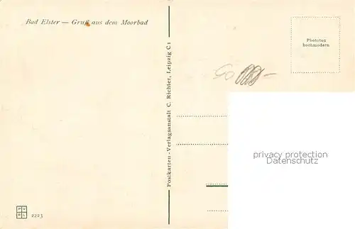 AK / Ansichtskarte  Bad_Elster Motiv im Moorbad Bad_Elster