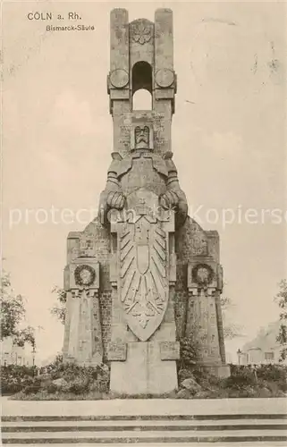 AK / Ansichtskarte  Coeln_Rhein Bismarck Saeule Coeln_Rhein