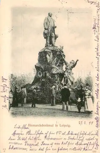 AK / Ansichtskarte  Leipzig Bismarck Denkmal Leipzig