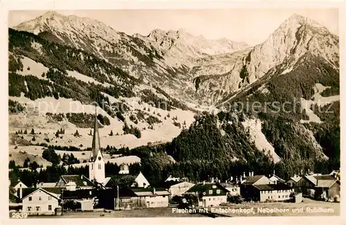 AK / Ansichtskarte  Fischen_Allgaeu mit Entschenkopf Nebelhorn und Rubihorn Fischen Allgaeu