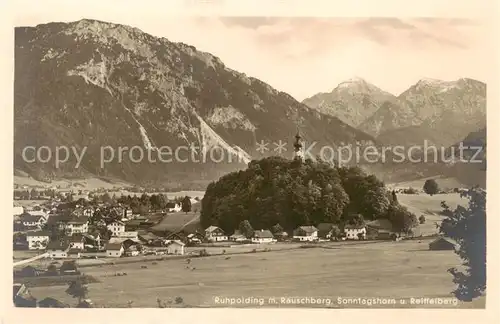 AK / Ansichtskarte  Ruhpolding mit Rauschberg Sonntagshorn und Reiffelberg Ruhpolding