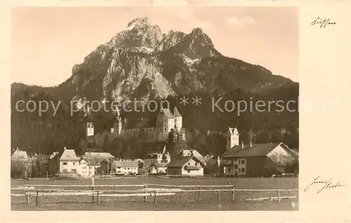 AK / Ansichtskarte  Fuessen_Allgaeu Panorama Schloss Fuessen Allgaeu