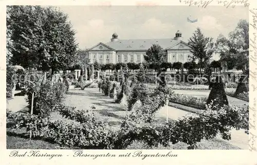 AK / Ansichtskarte  Bad_Kissingen Rosengarten mit Regentenbau Bad_Kissingen