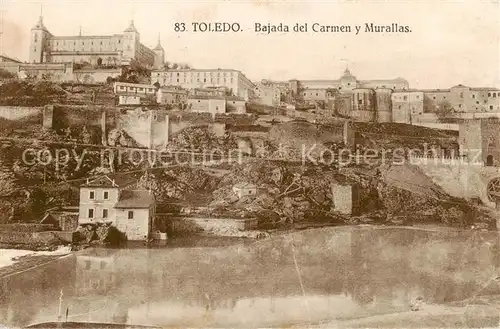 AK / Ansichtskarte  Toledo_Castilla-La_Mancha_ES Bajada del Carmen y Murallas 