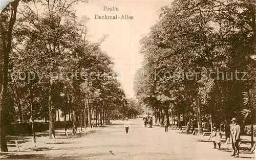 AK / Ansichtskarte  Braila Denkmal Allee Braila