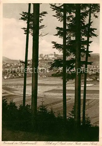 AK / Ansichtskarte  Kronach_Oberfranken Blick auf Stadt und Feste Rosenburg vom Sand Kronach Oberfranken