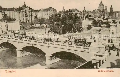 AK / Ansichtskarte  Muenchen Ludwigsbruecke Muenchen