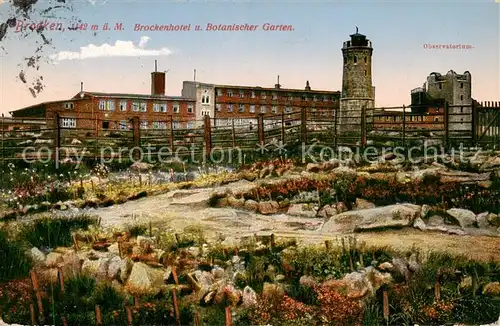 AK / Ansichtskarte  Brocken_Harz Brockenhotel und Botanischer Garten Brocken Harz