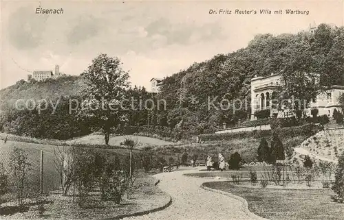 AK / Ansichtskarte 73808136 Eisenach Dr Fritz Reuters Villa mit Wartburg 