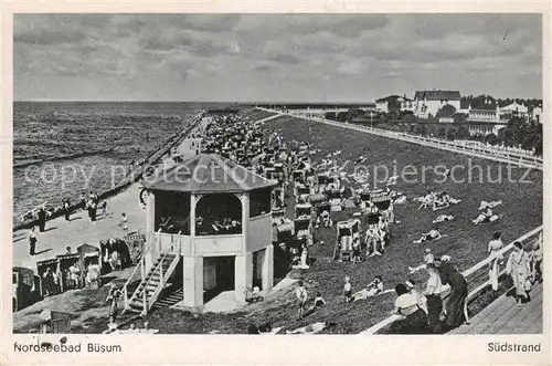 AK / Ansichtskarte  Buesum_Nordseebad Suedstrand Pavillon Buesum_Nordseebad