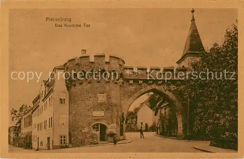 AK / Ansichtskarte  Merseburg_Saale Das Krumme Tor Merseburg_Saale