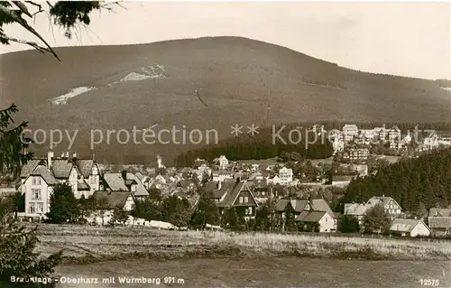 AK / Ansichtskarte  Braunlage mit Wurmberg Braunlage