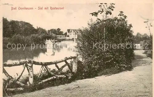 AK / Ansichtskarte  Bad_Oeynhausen Siel mit Restaurant Bad_Oeynhausen