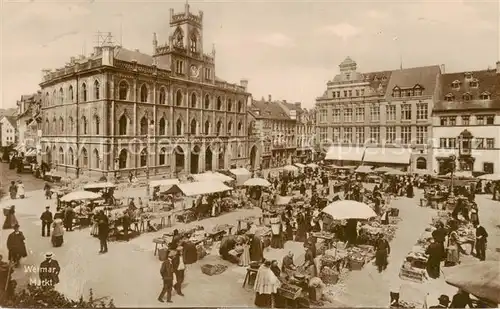 AK / Ansichtskarte  Weimar__Thueringen Markt 