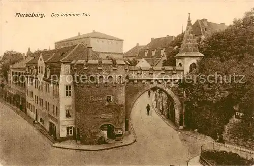 AK / Ansichtskarte  Merseburg_Saale Das krumme Tor Merseburg_Saale