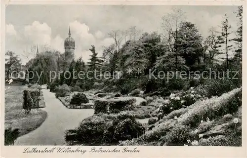 AK / Ansichtskarte 73808248 Wittenberg__Lutherstadt Botanischer Garten Feldpost 